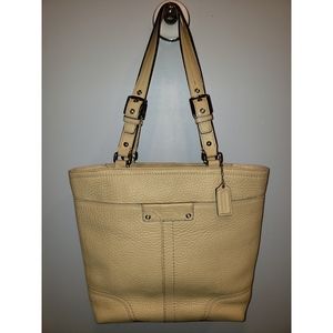 Coach Hamilton Sand Leather Tote